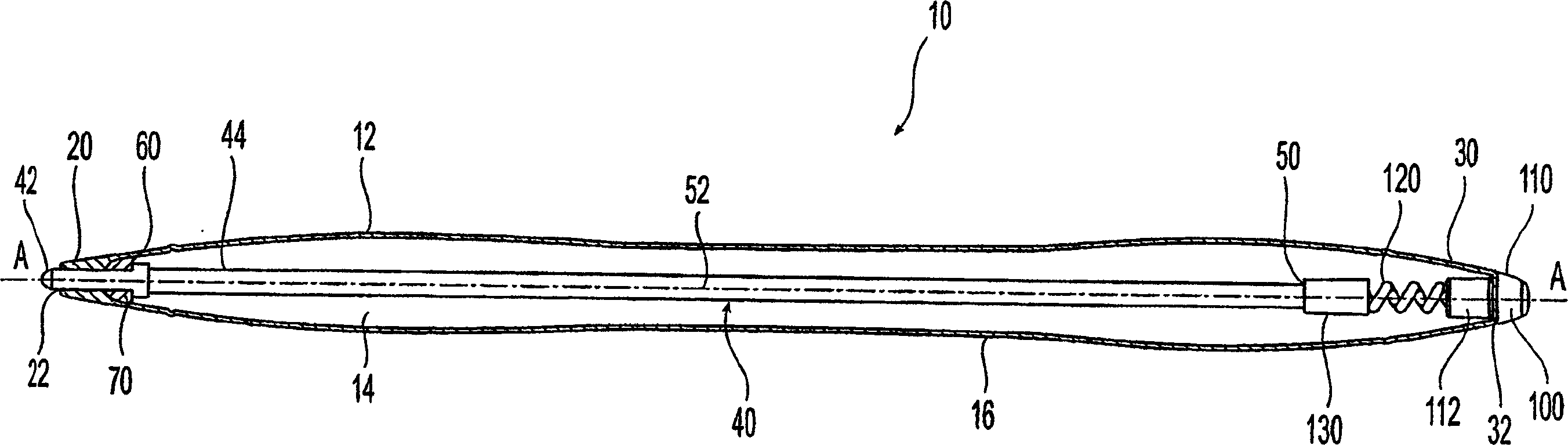 Writing instrument with cushioning element