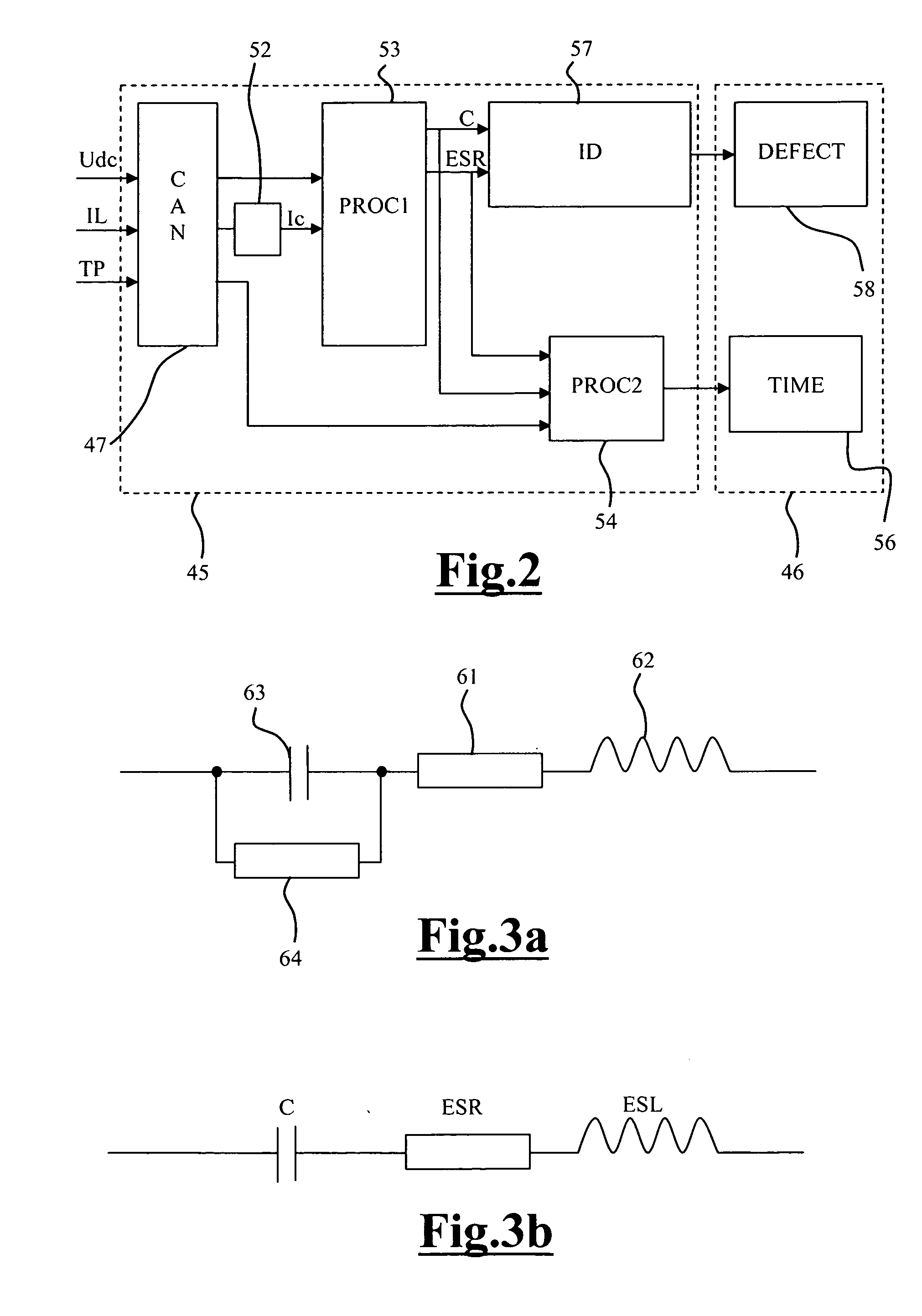 Method and device for predicting electrolytic capacitor defects, converter and uninterruptible power supply equipped with such a device
