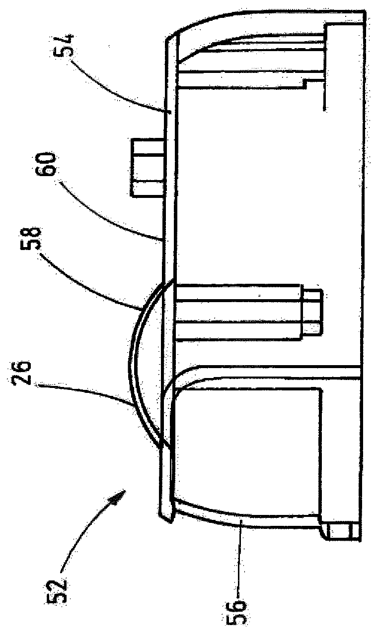 Device for orientation of an optical unit of a camera, said optical unit being arranged inside a housing, and camera having said device