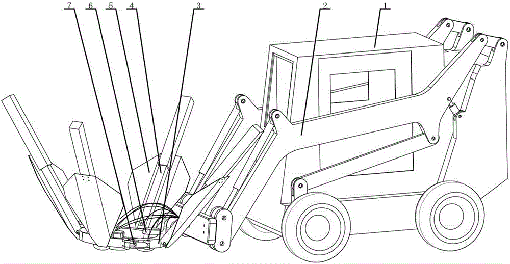 Adjustable shovel guide rail bracket of tree moving machine