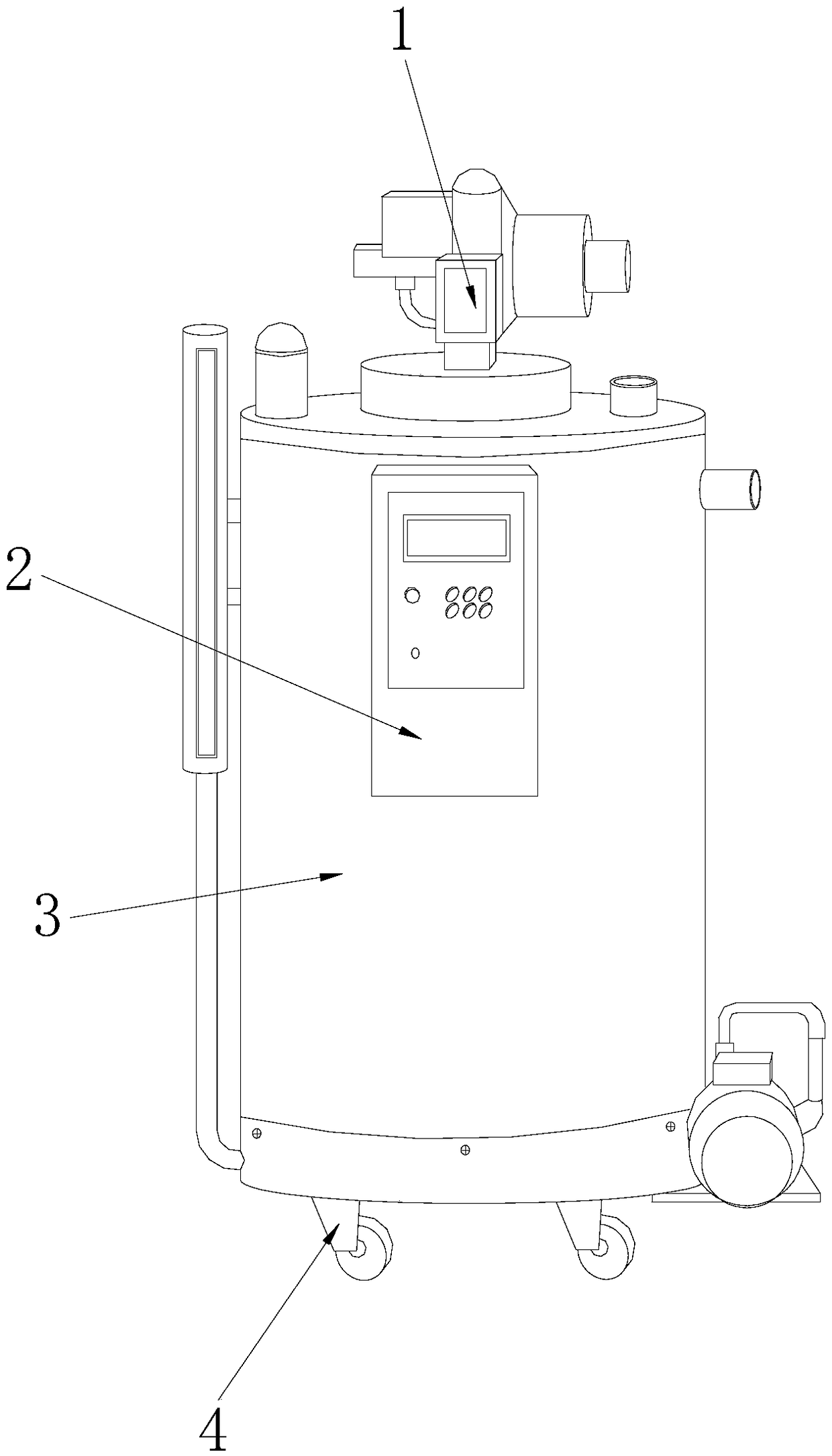 Vacuum emulsifying device for cosmetic production