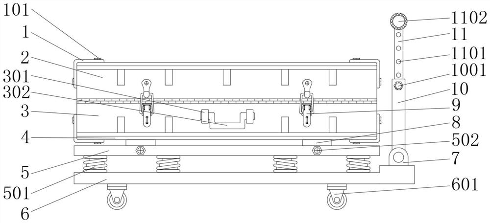 Guide wheel type inclinometer storage device with adjusting function