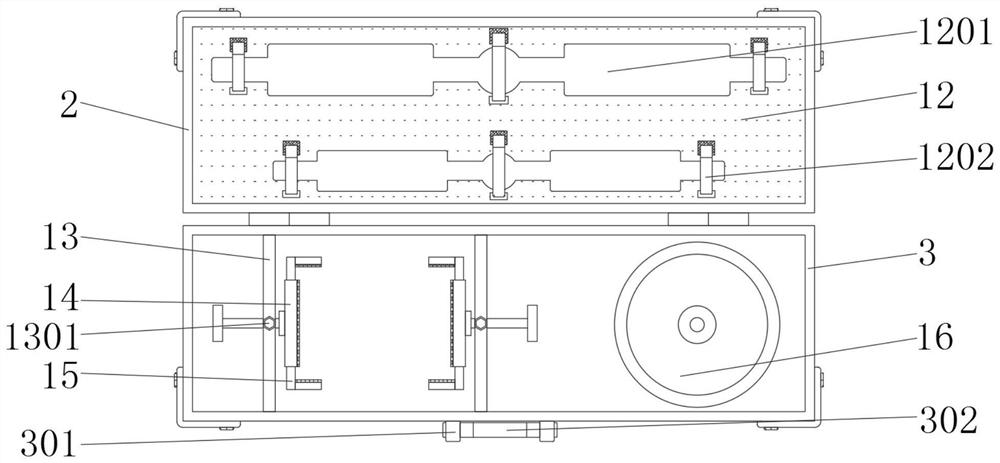 Guide wheel type inclinometer storage device with adjusting function