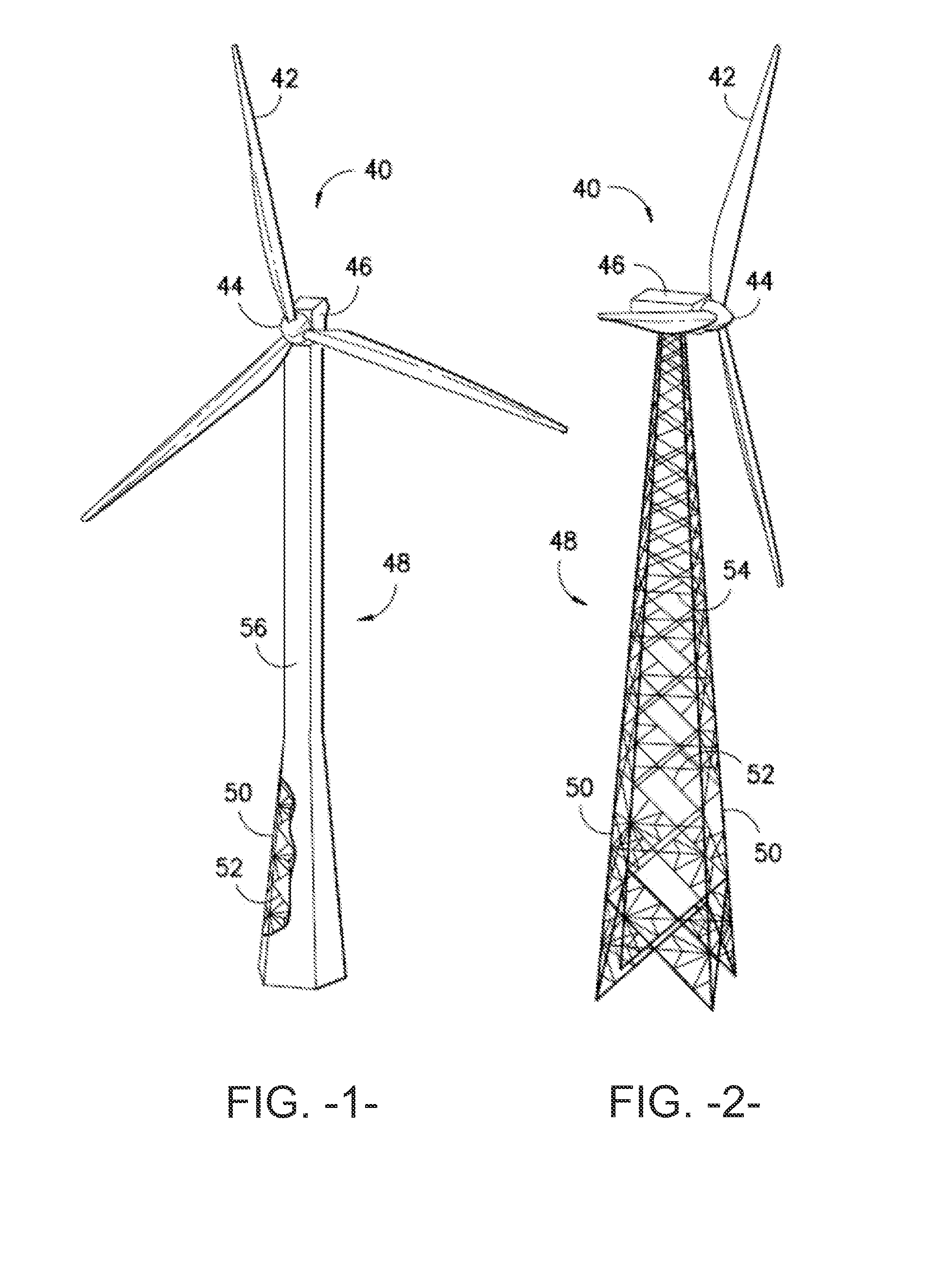 Bolt connection assembly for a wind turbine lattice tower structure