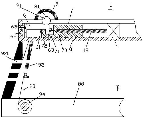A kind of driving device of window roller blind and using method thereof