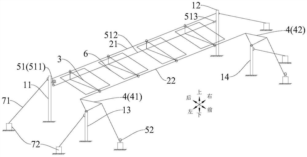 Bidirectional flexible adjustment photovoltaic support device