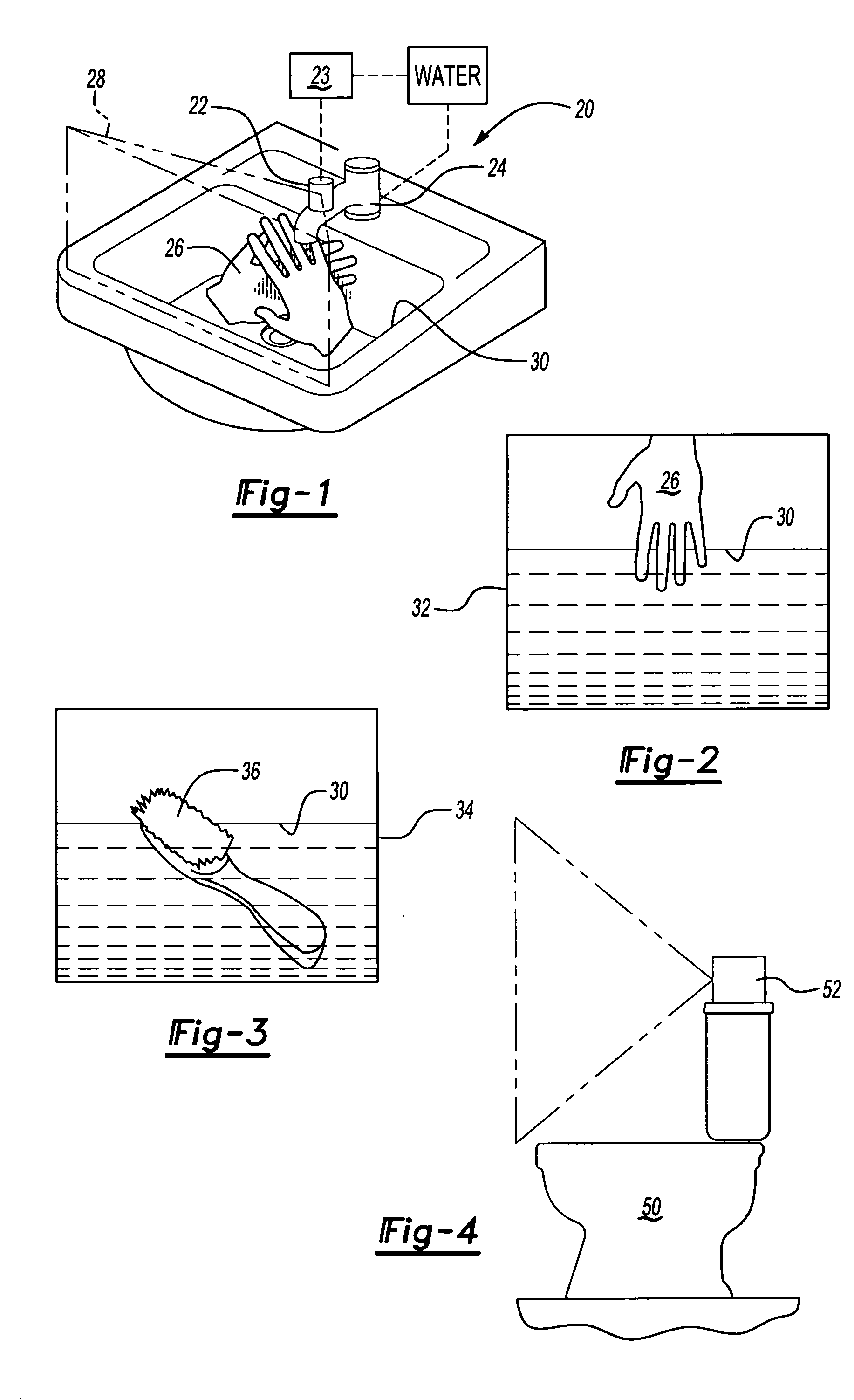 CCD camera element used as actuation detector for electric plumbing products