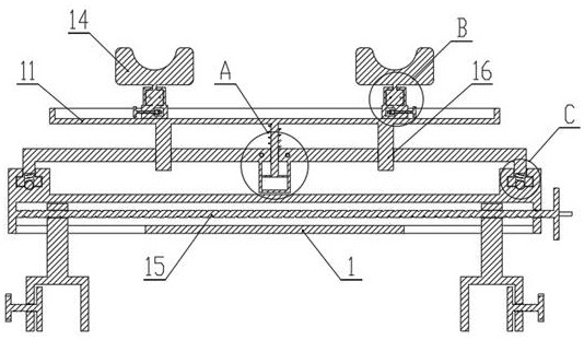 Self-limiting adjusting type lifting device capable of preventing arms from shaking and used for ophthalmological nursing