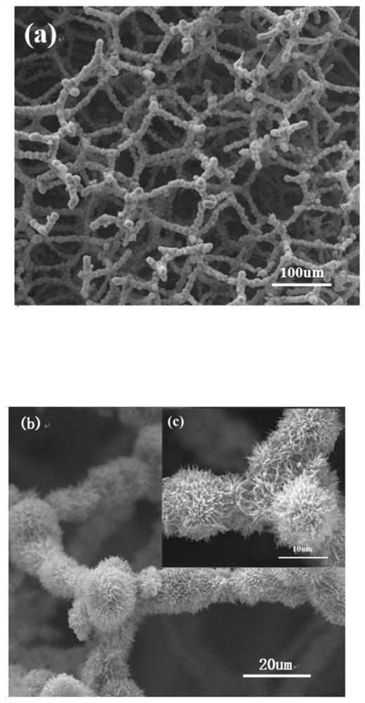 A vanadium nitride nanocluster loaded on a 3D carbon foam skeleton and its preparation method