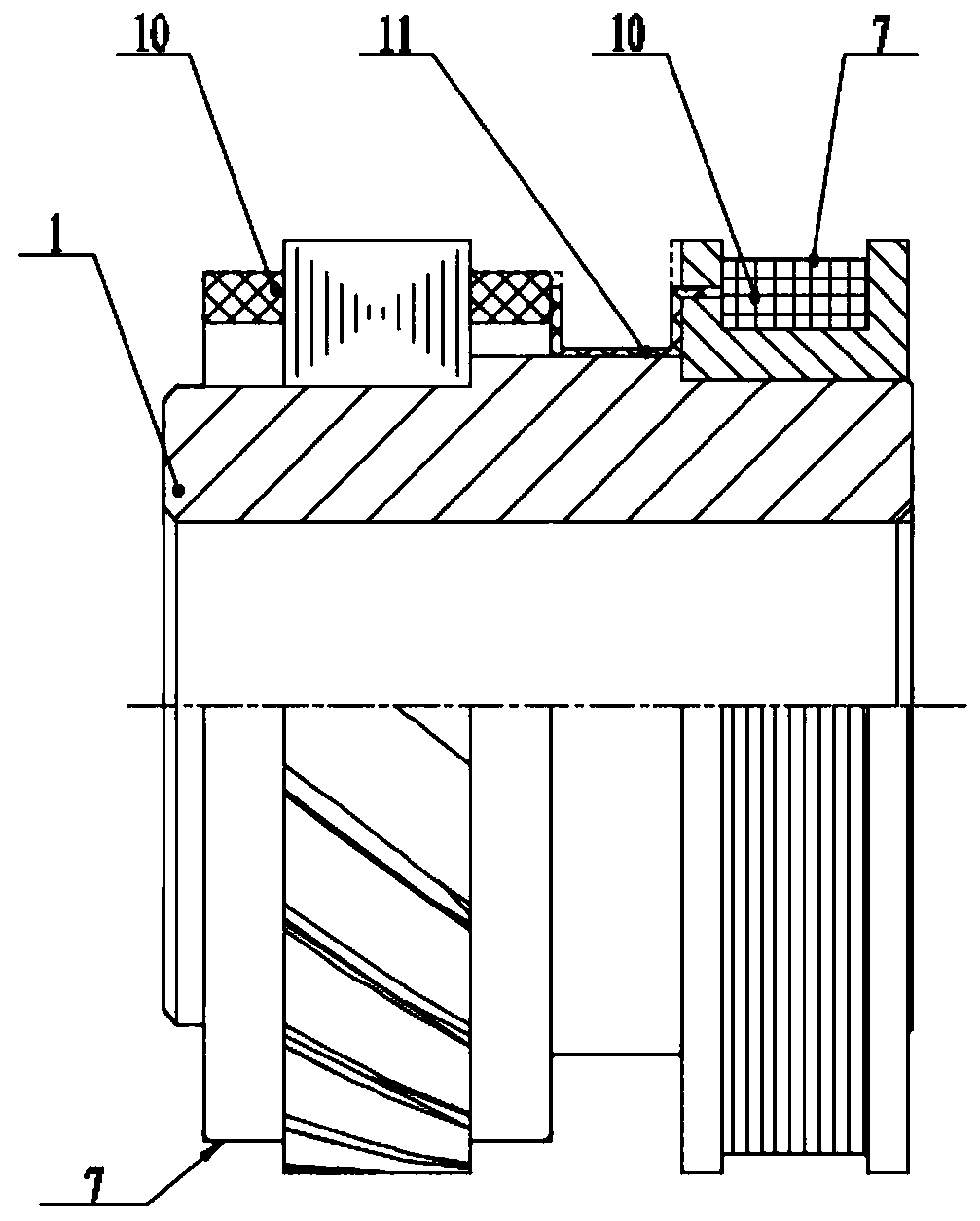 Package structure and method for wound-type rotary transformer rotor