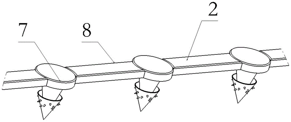 Row nails for airplane snowfield takeoff and landing blanket
