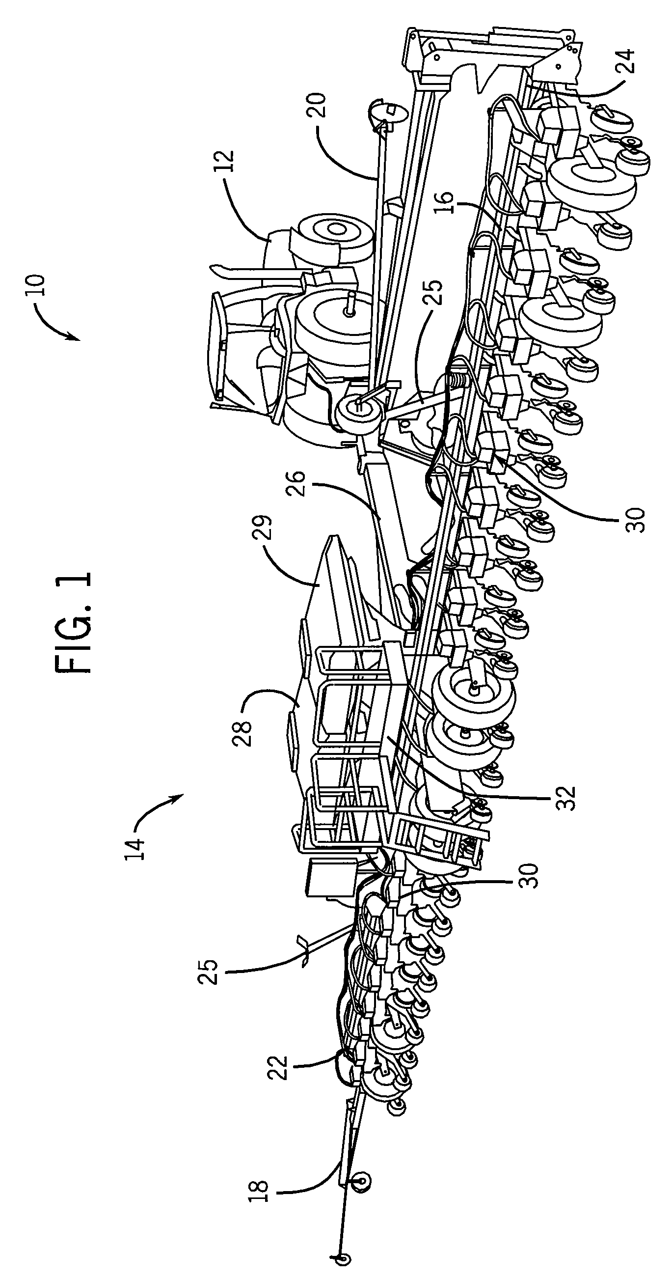 Method and apparatus for regulating air flow through supply conduits through which product entrained in an air flow is provided to multiple on-row product containers of an agricultural implement