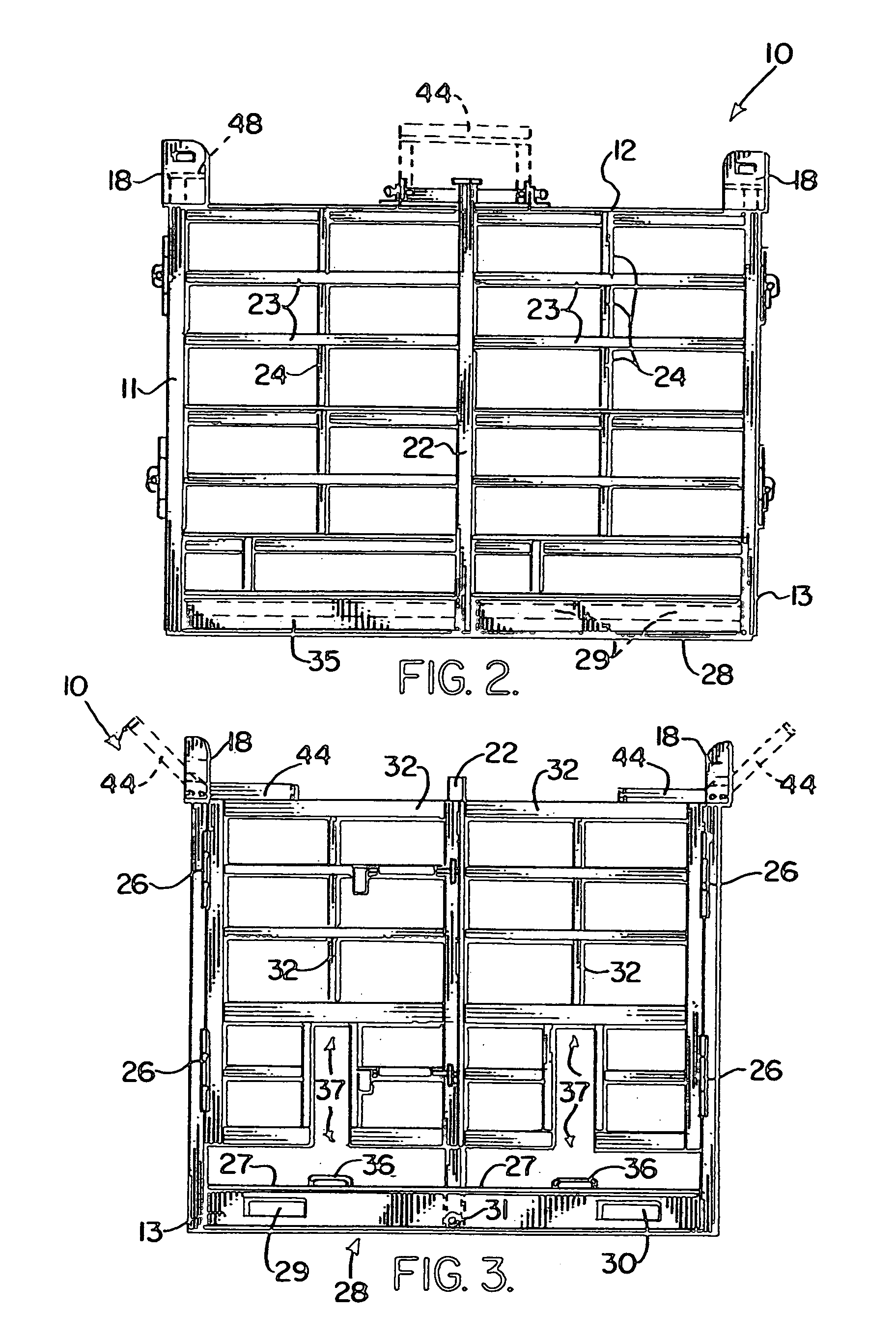 Offshore cargo rack for use in transferring palletized loads between a marine vessel and an offshore platform