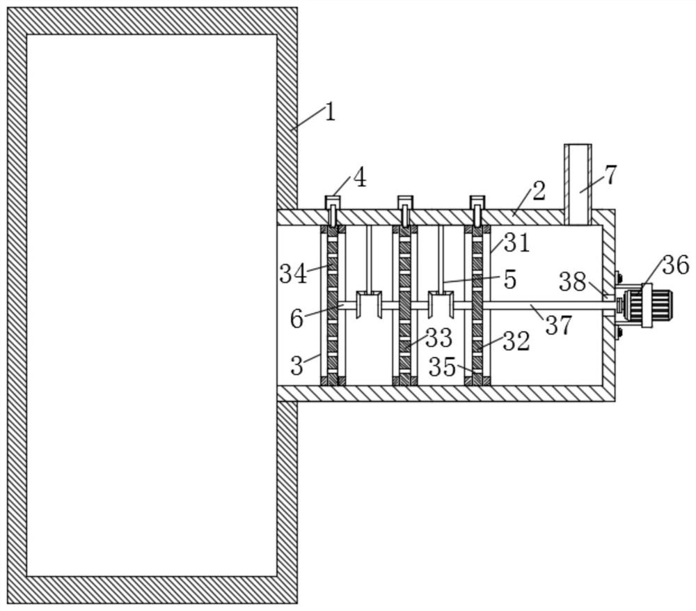 Uniform flow heat insulation device of graphene film growth equipment