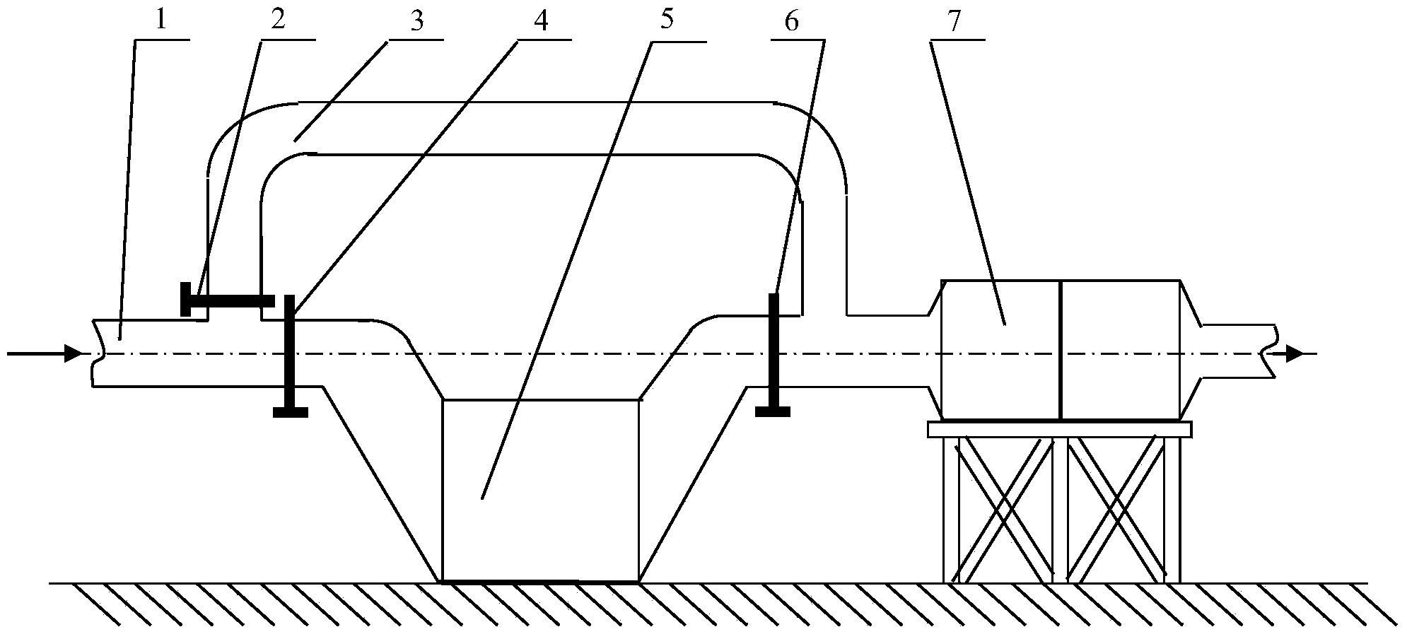 Medium and low temperature smoke online pre-ash-removal device of rotary hearth furnace