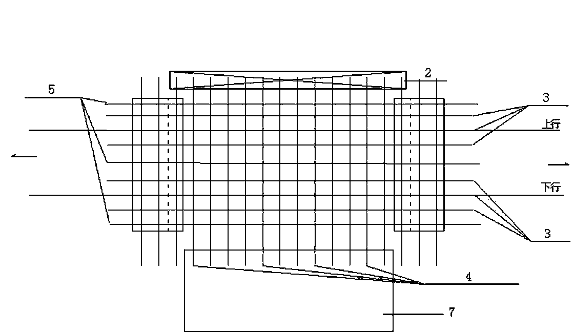 Railway construction method of dismantling existing girder bridge and pushing frame structure in situ