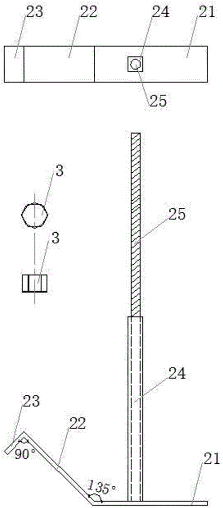 Square column concrete member wood-plastic formwork reinforcement clamping apparatus and use method thereof