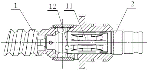 A kind of control valve of the inner oil channel of the automobile power steering gear