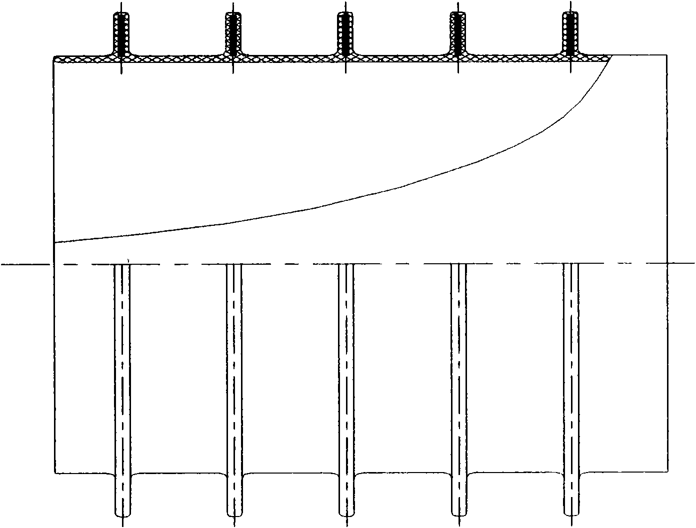 Method for connecting plastic drainpipe with reinforced rib and pipe connection formed by same