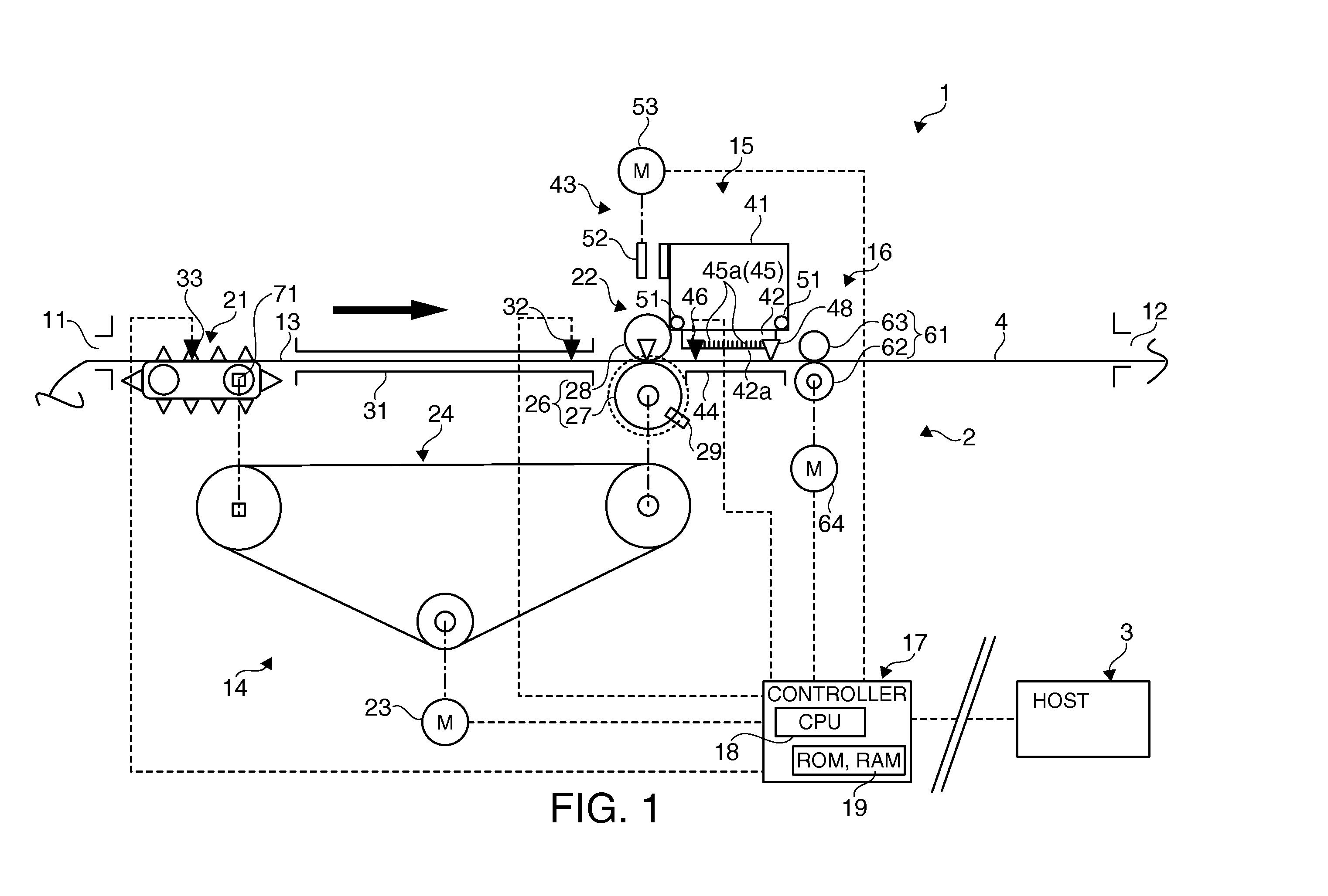 Method of controlling a printing device, and a printing device
