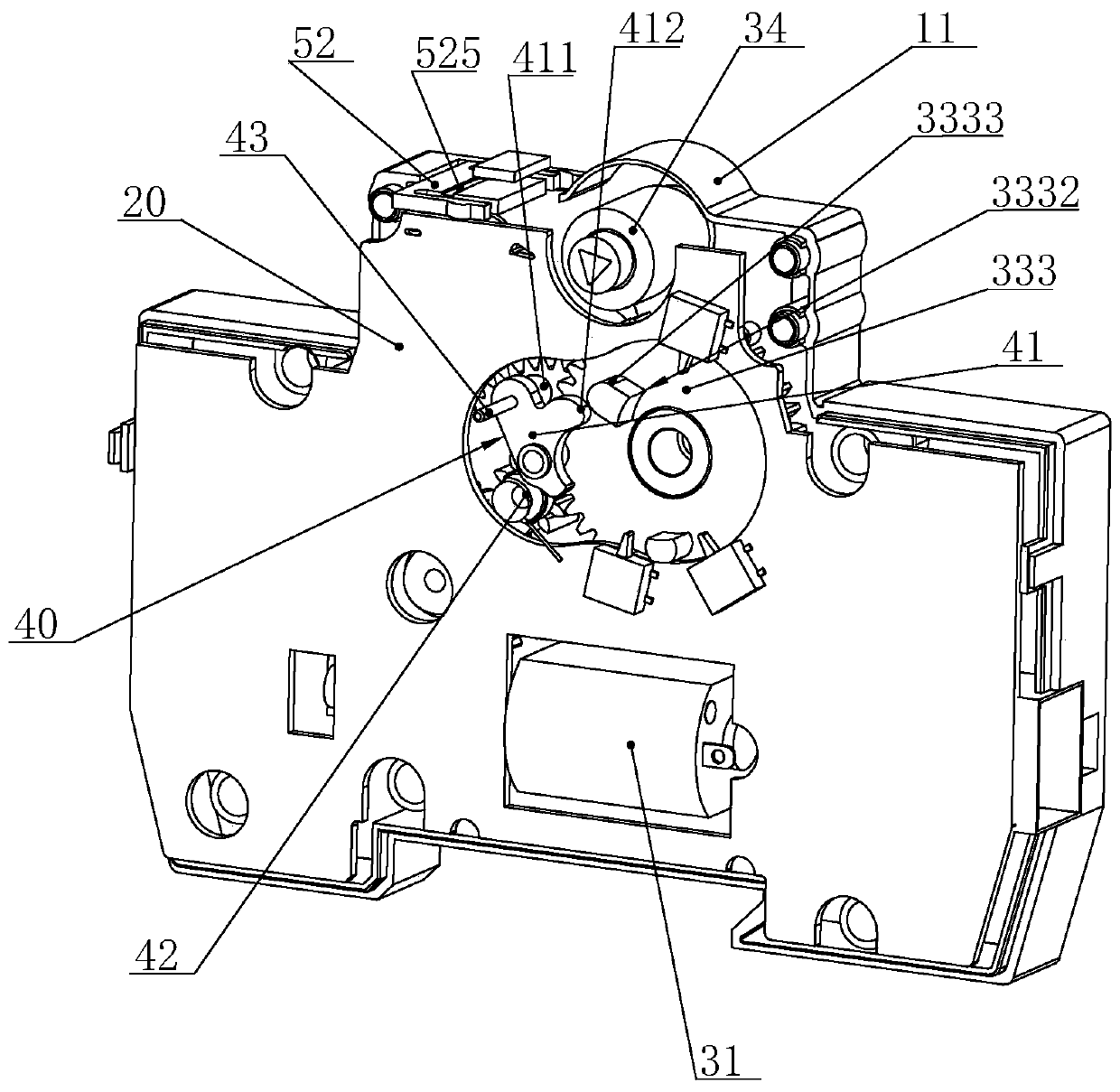 An electric operating mechanism of a small circuit breaker