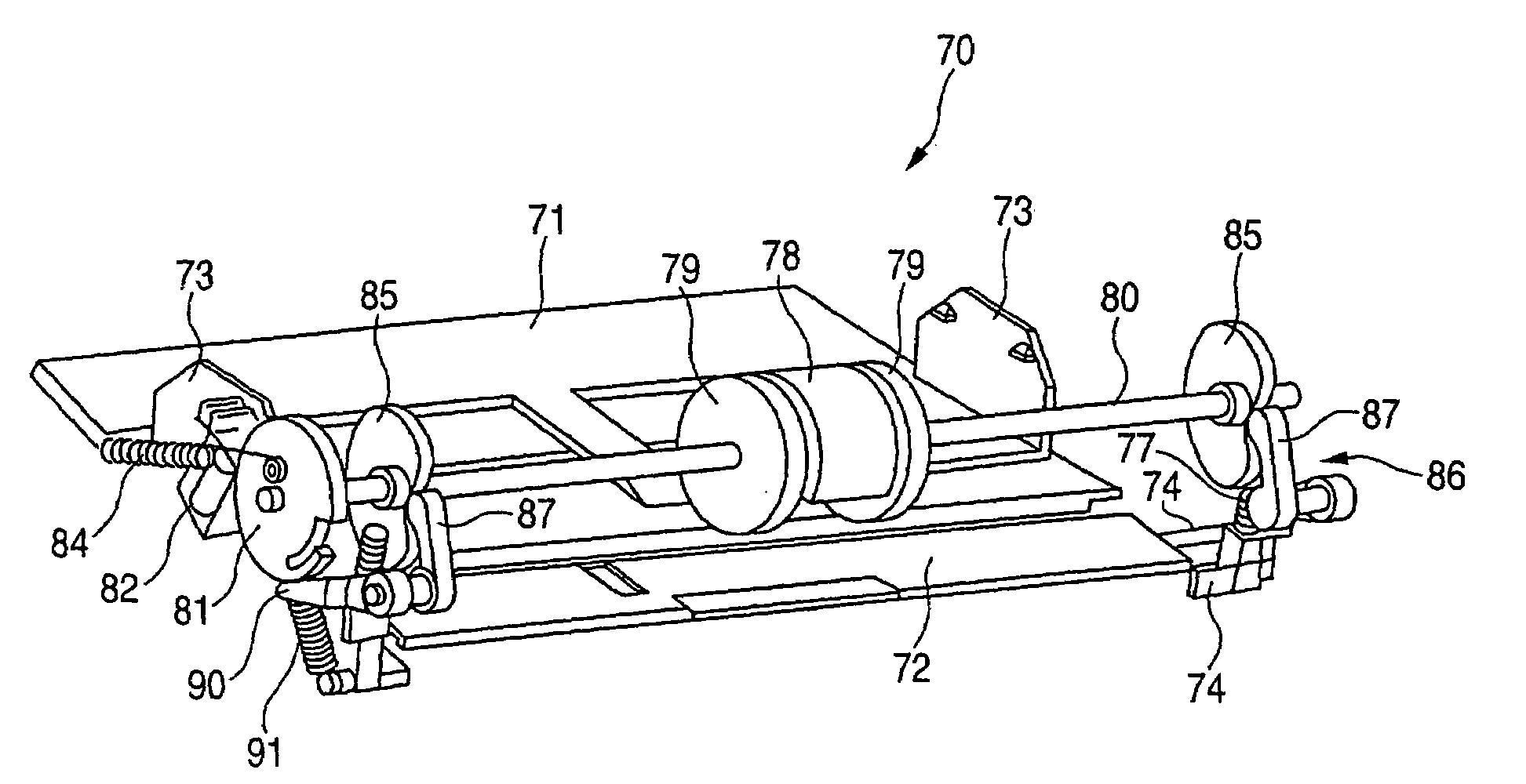 Sheet feeding device with two cams
