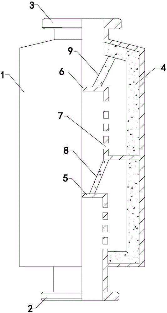 Efficient treatment resistance type silencer