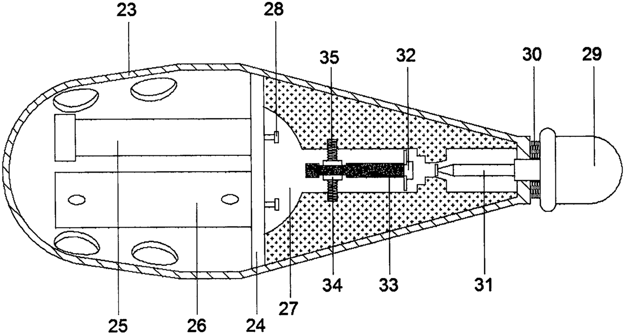 Impact percussion distance-increasing antiriot rifle grenade