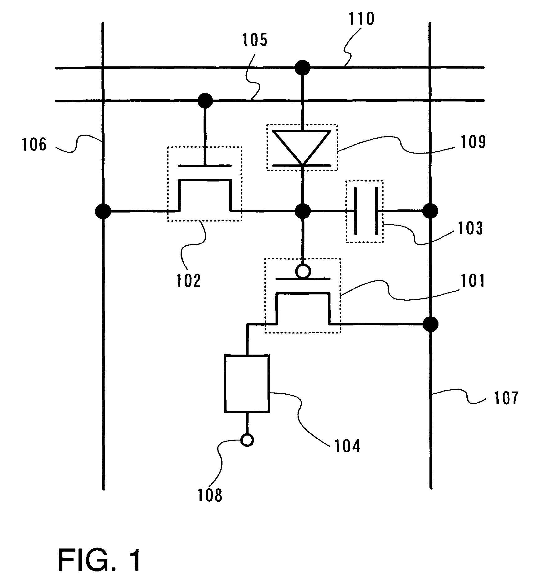 Semiconductor device comprising transistor having gate and drain connected through a current-voltage conversion element