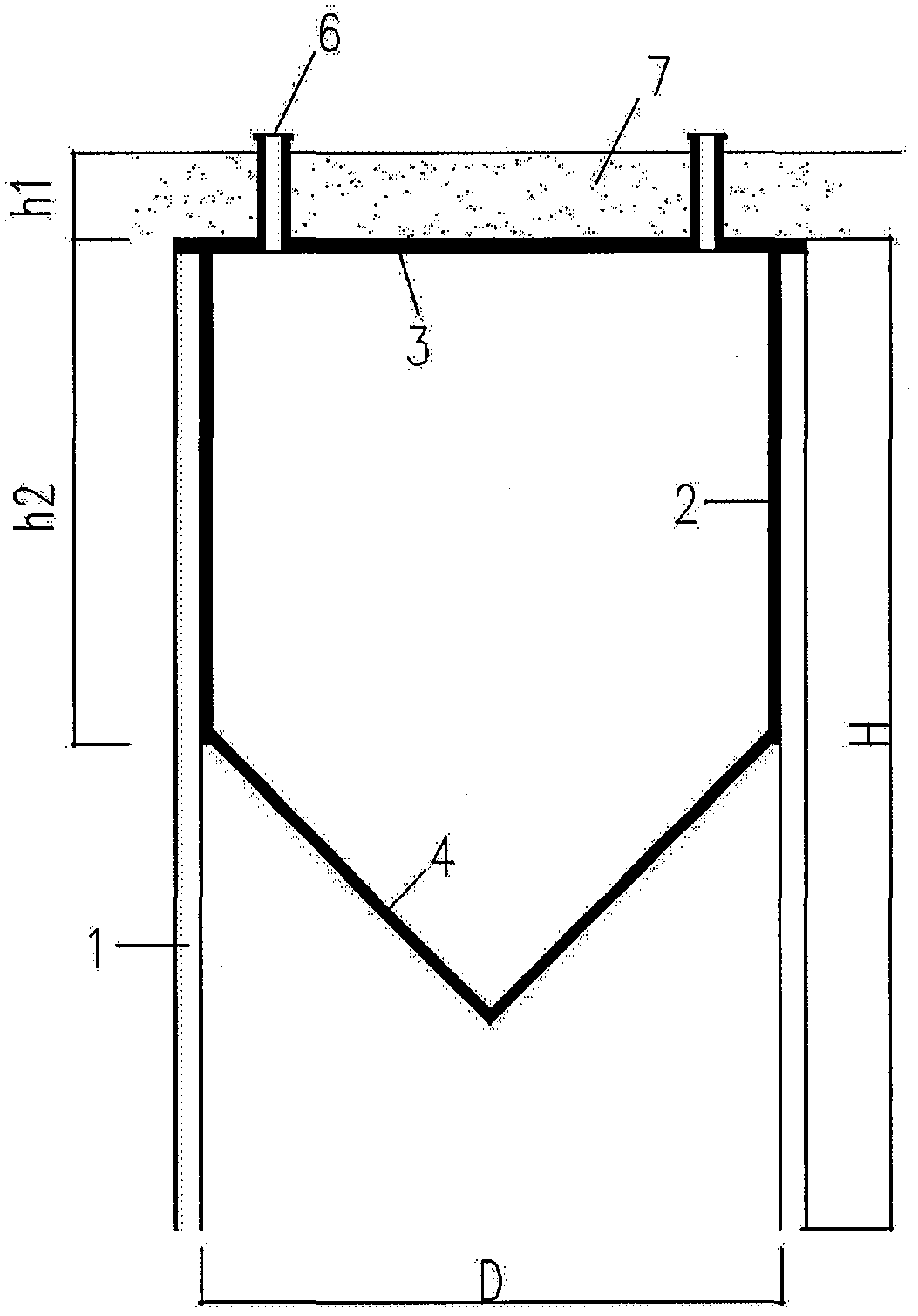A prefabricated circular underground granary with outsourcing steel plate