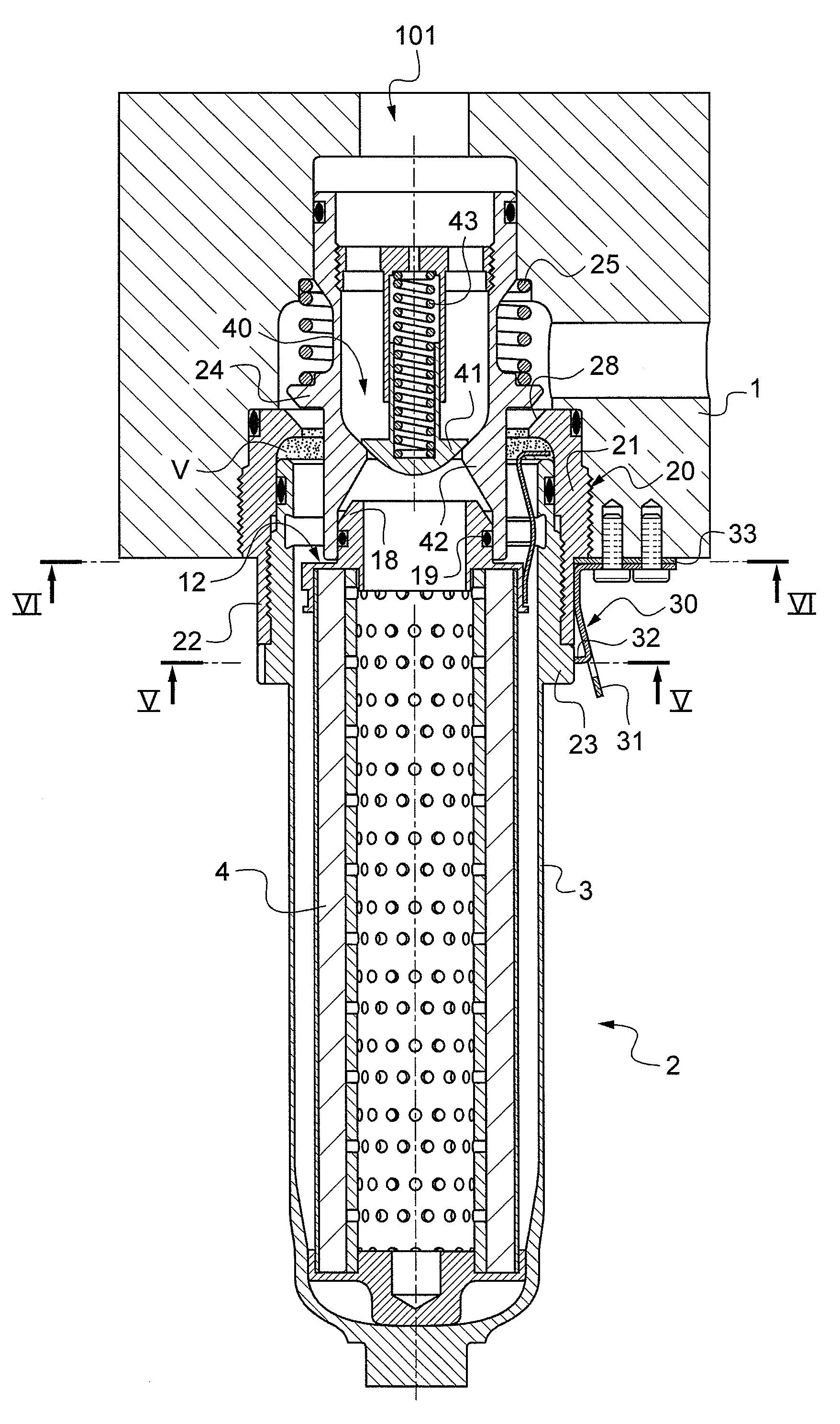 Aircraft filter device with the filter being stopped in rotation