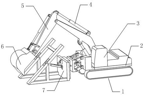 Excavator for stone transfer