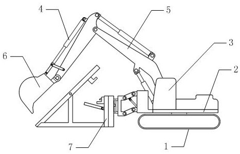 Excavator for stone transfer