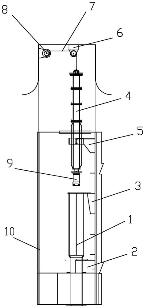 Retracting and releasing device for underwater acoustic positioning system