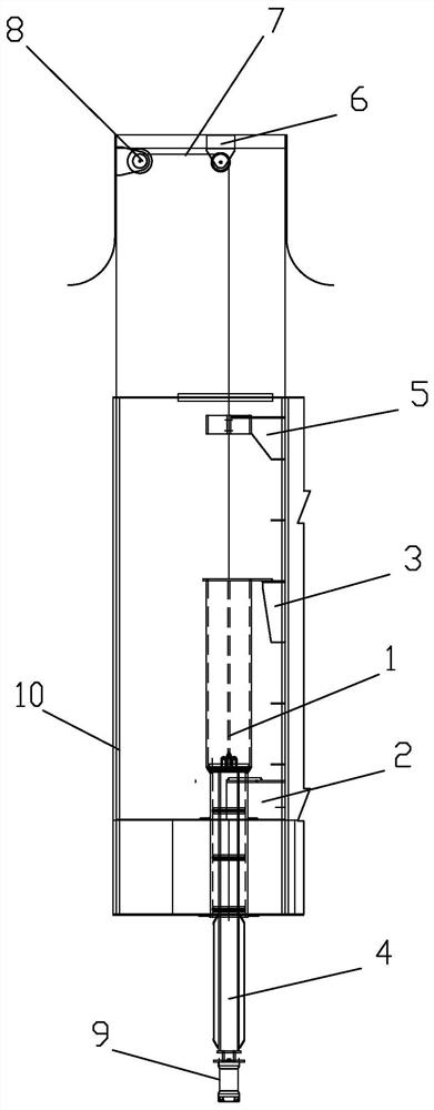 Retracting and releasing device for underwater acoustic positioning system