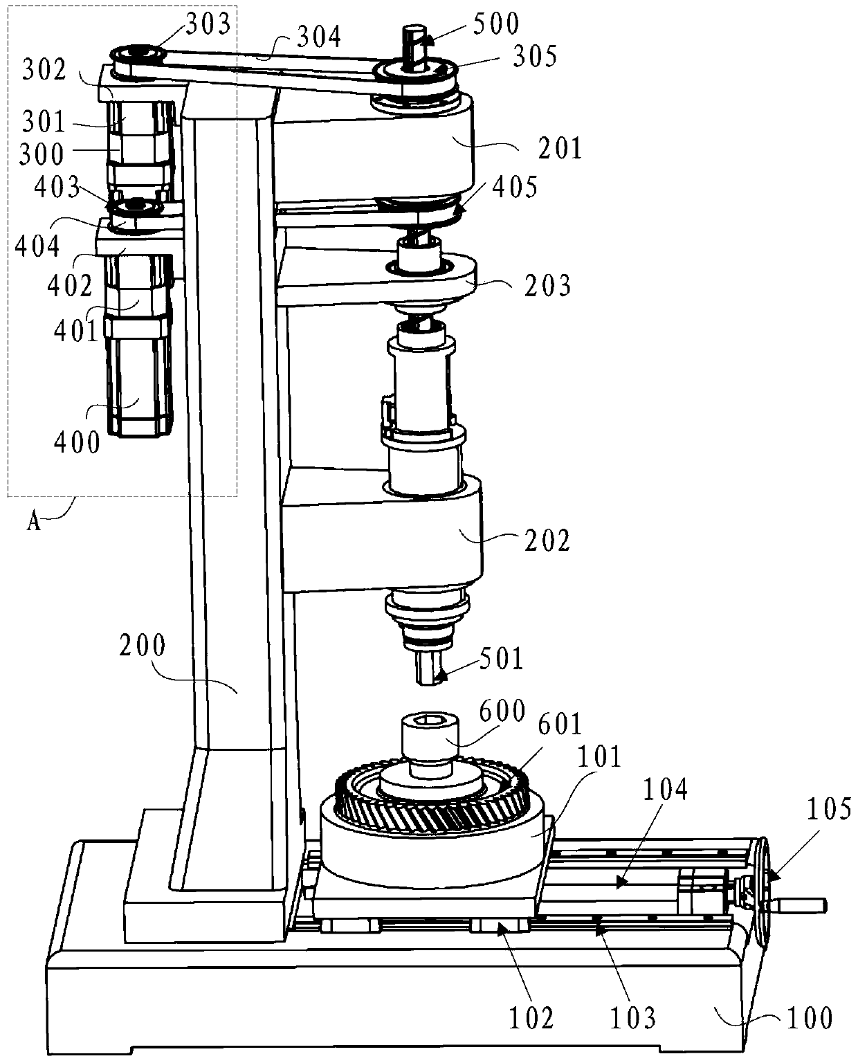 Synchronization ring peeling torque test device and test method