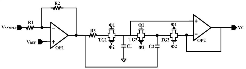 Error amplifier circuit with switched capacitor compensation