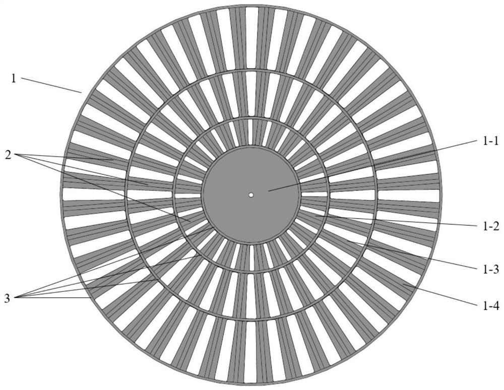 Turbulent flow type dynamic separation mesh disc used in range hood