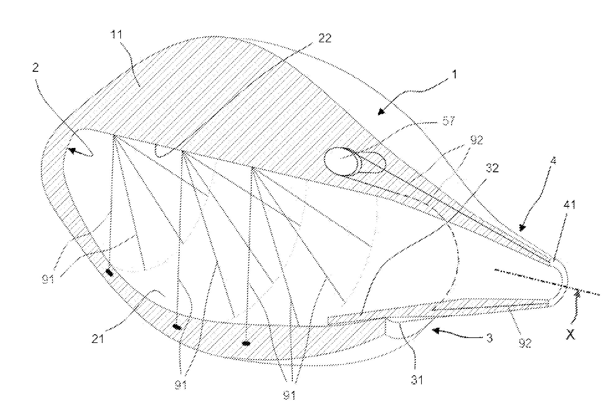 Underwater propeller device with pulsed jets