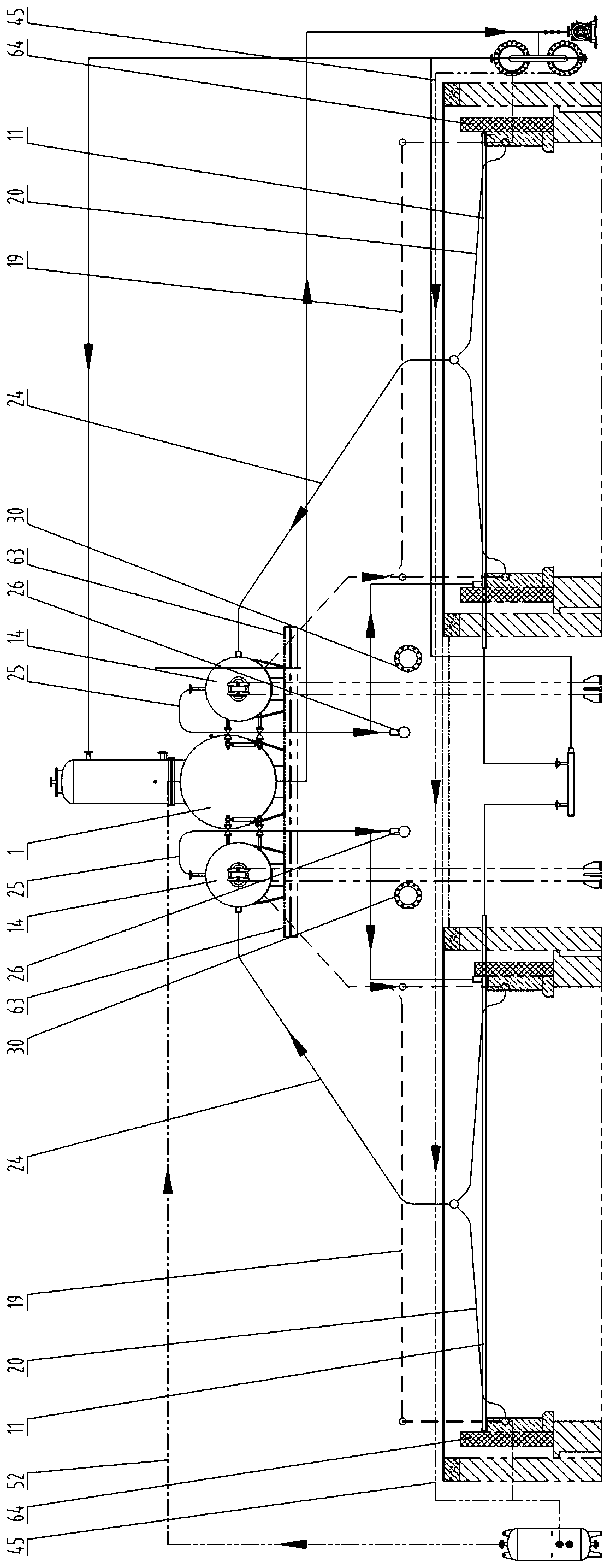 Tunnel kiln radiation heat exchange type waste heat boiler