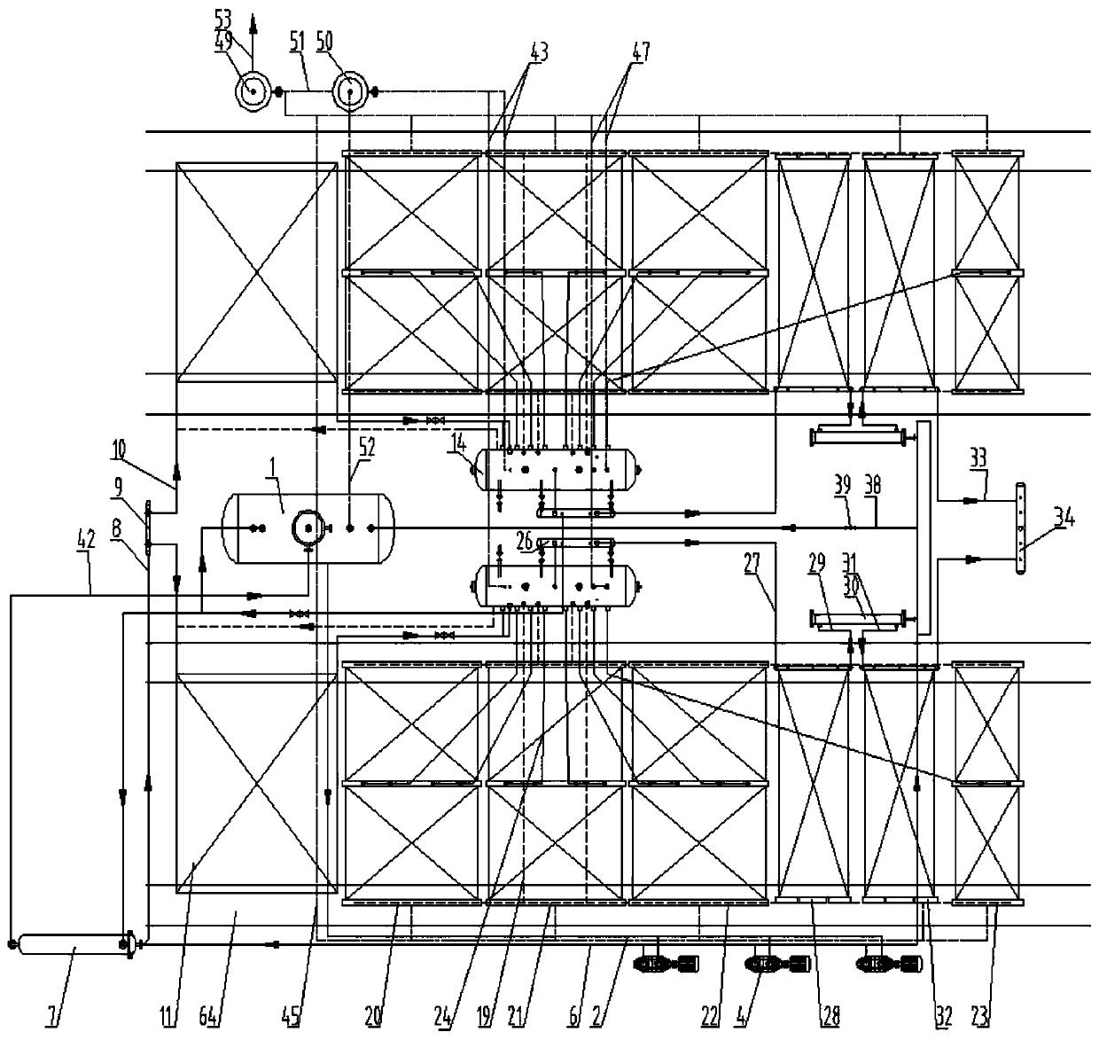 Tunnel kiln radiation heat exchange type waste heat boiler