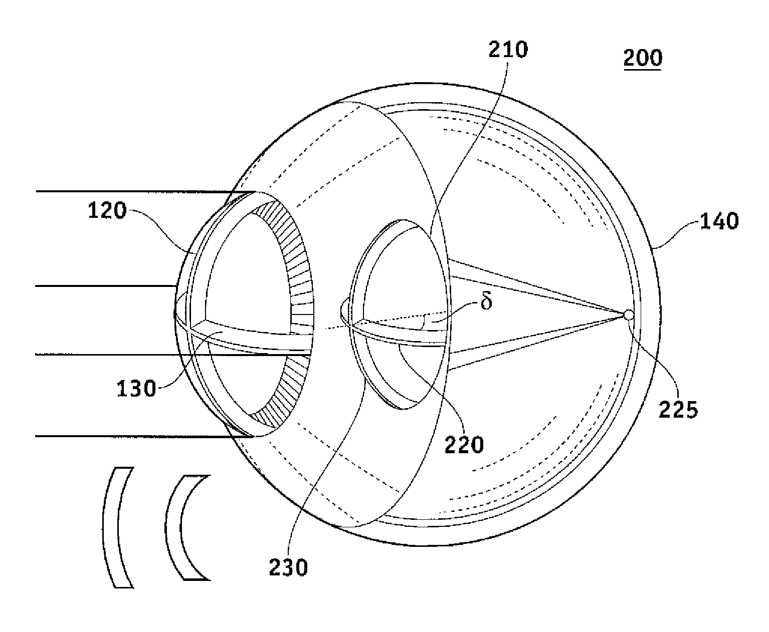 Toric lens with decreased sensitivity to cylinder power and rotation and method of using the same
