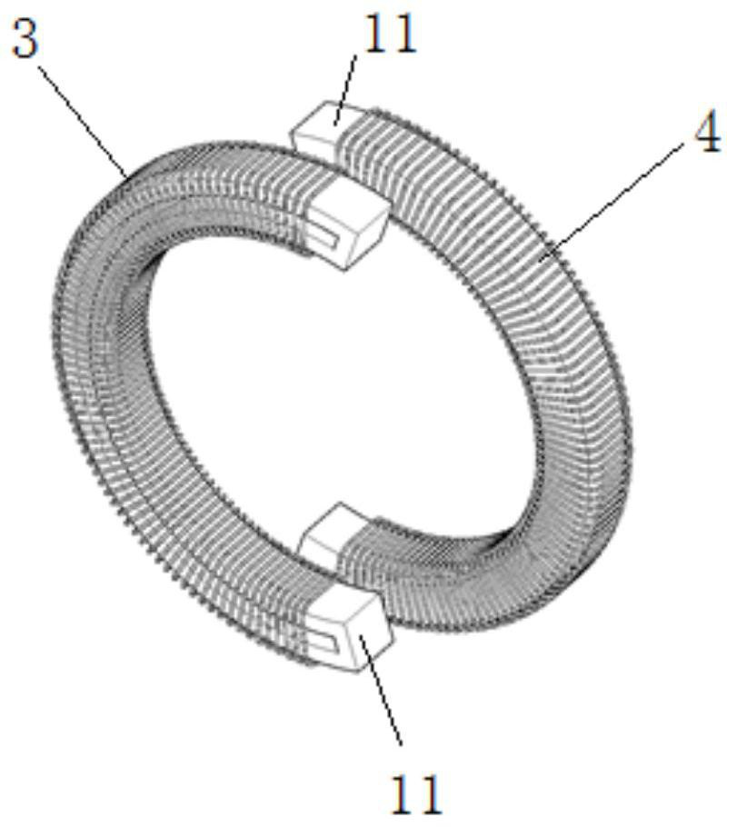 Rigid opening and closing type Rogowski coil