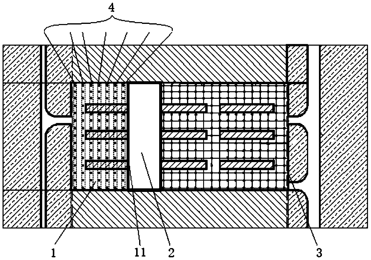 A kind of lateral ore-collapse blast hole structure and lateral ore-collapse method