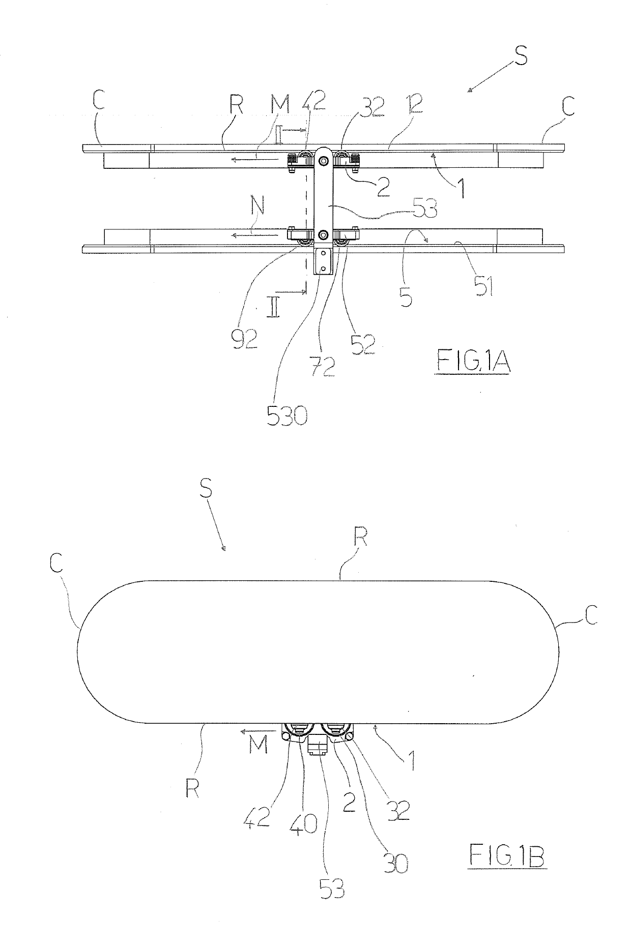 Transporting system for transporting products