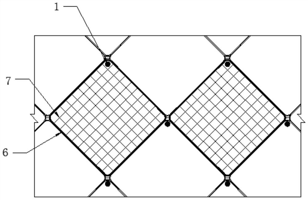 Loose slope accumulation body sloping jet anchor net structure