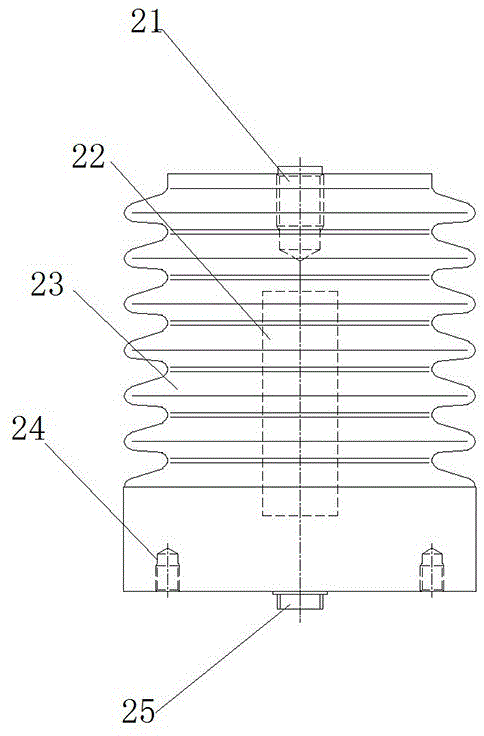 Switch cabinet and voltage transformer thereof having busbar support function