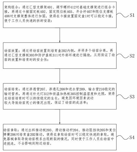 Industrial hemp seedling cultivation device and method