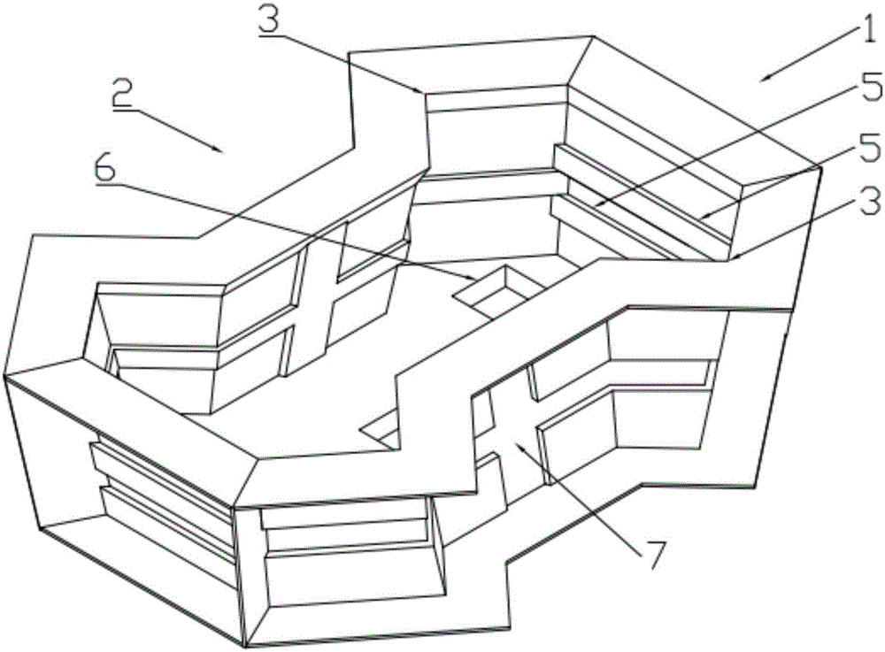 Self-locking assembling type prefabricated road roadbed die