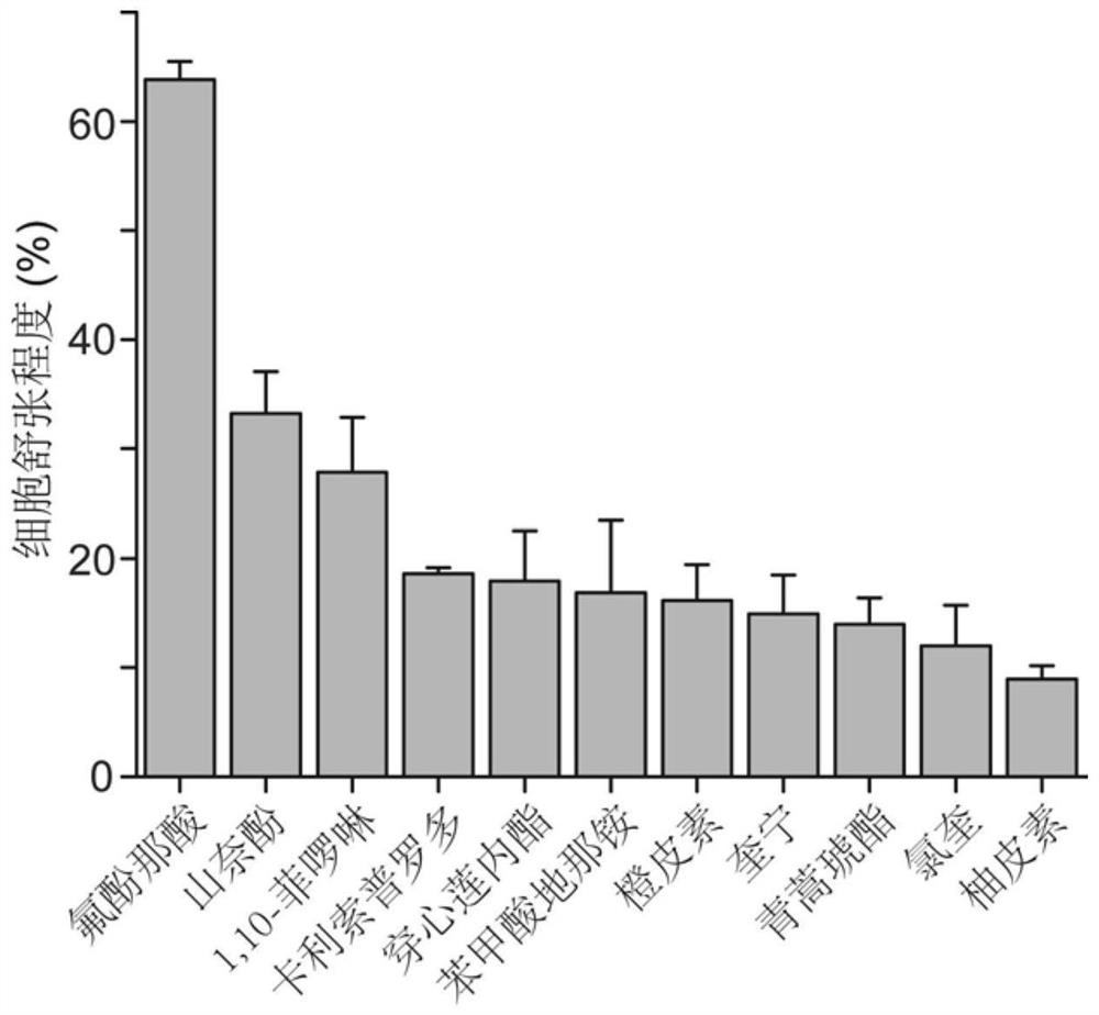 Application of flufenamic acid as effective component in preparation of airway smooth muscle relaxation agent